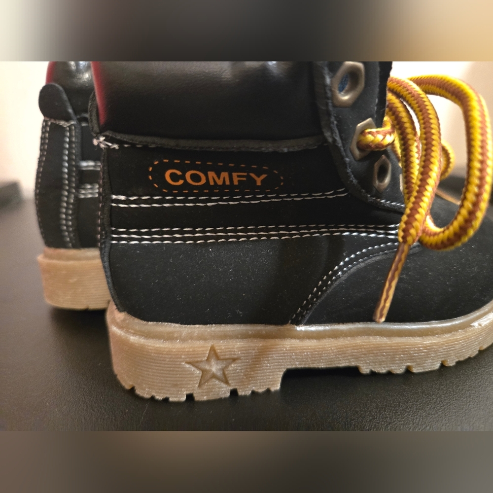 NWOT Black Baby Work Boots - Picture 7 of 7